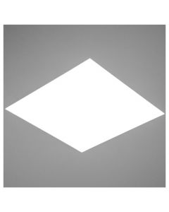 Powerdaylight Ø 25 cm diffuseur « encastré » carré, avec bord en stuc de 11 mm